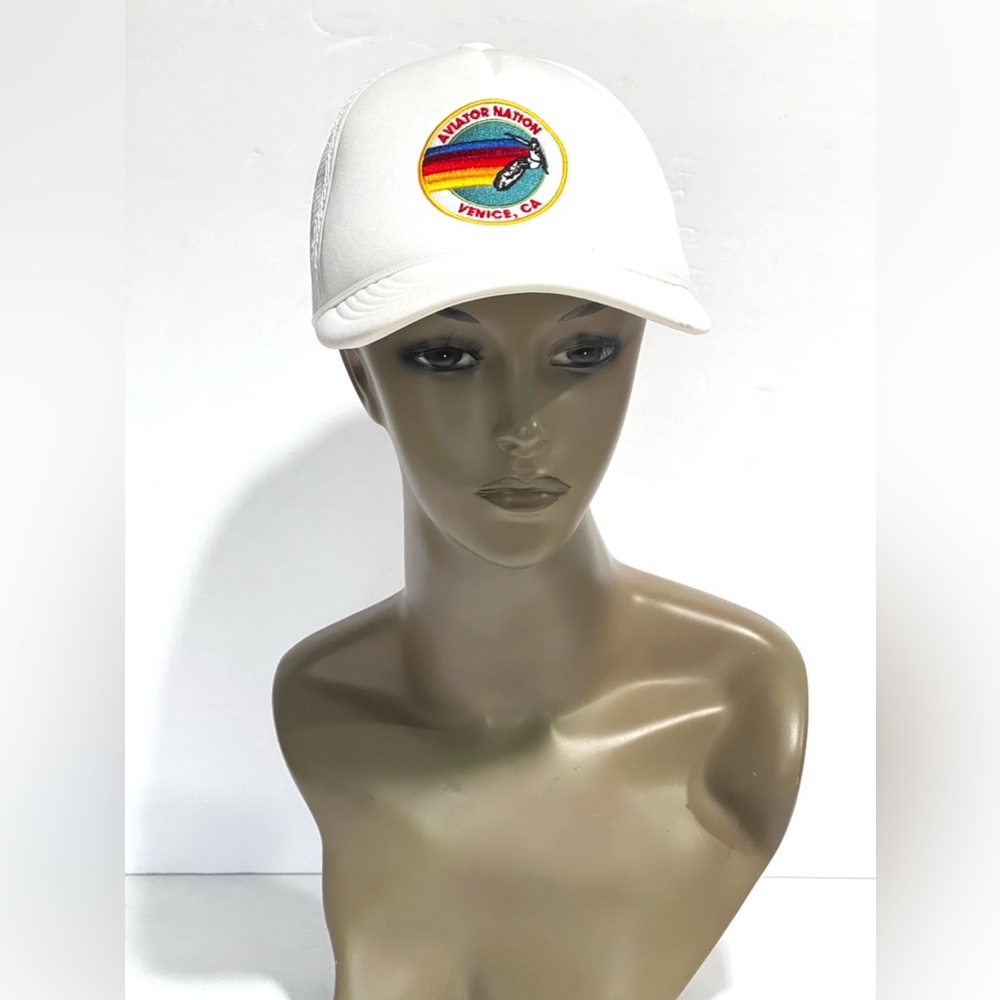NWOT Aviator Nation Venice Beach White Trucker Hat